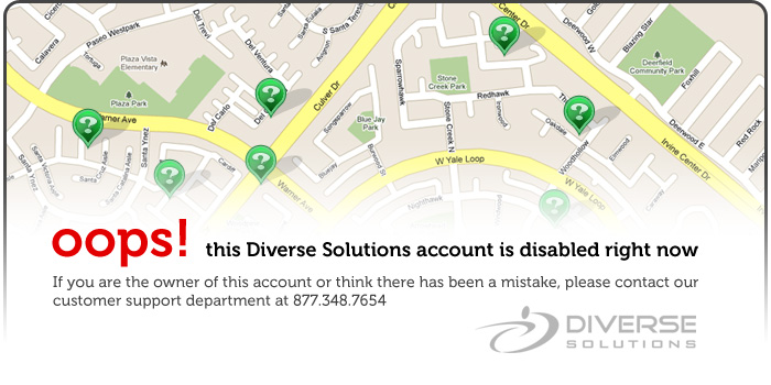 oops! this Diverse Solutions account is disabled right now
